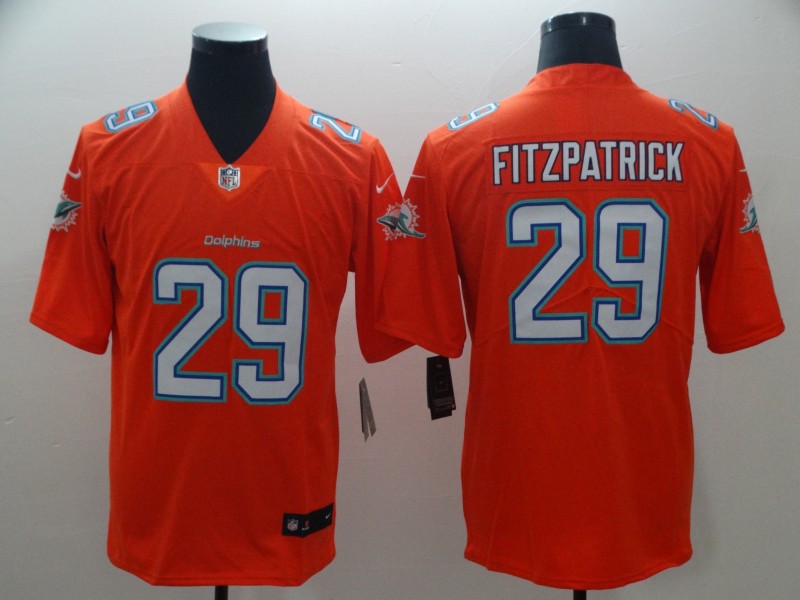 Men's Miami Dolphins Ryan Fitzpatrick #29 Orange Jersey